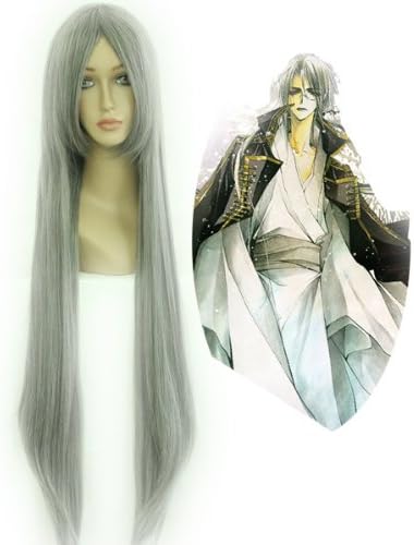 Smile Cosplay Anime wig 80cm Long Changan unreal night Gray