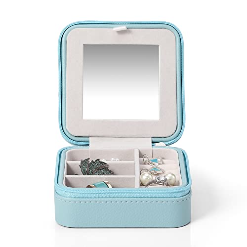 Vlando Small Travel Jewelry Box Organizer Mirrored Jewelries