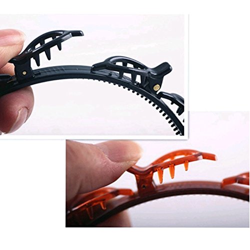 Merssavo Punk Hair Styling Twist Clip Barrette Braid Tool Magic Hair Accessories Headband Black