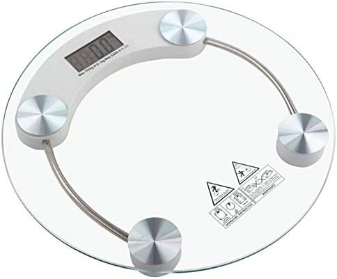 Reyansh Enterprises® Electronic 8 Mm Round Thick Tempered Glass & LCD Display Electronic Digital Personal Bathroom Health body Weighing Scale for Human Body Weight Machine