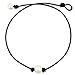 Freshwater Pearl Choker on Leather Cord for Women with Single AA Quality Bead Necklace Handmade Jewelry by Wiw 14