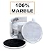 Coaster Set for Drink Cup Pad, 3.5 Inches Handmade Marble Mug Round Coasters Set – Warming Stone Women Spoon Rest, Extreme Caddy Absorbent with Holder