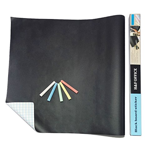 Self Adhesive Chalkboard Contact Paper - SummerZee DIY Wall Mount Stickers a Roll 17.7" x 78.7" Blackboard Wallpaper With 5 Chalk for School/ Office/ Home/ Kid/ Art/ Decoration - Thumbnail 2