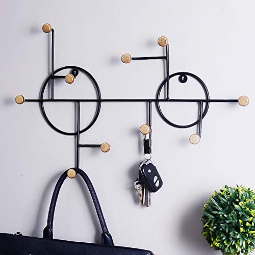 JYTNB Key Hook, Modern Minimalist Style, Multi-Function Hook for Porch Cloakroom Kitchen,Black