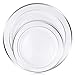 600 Piece Silver Dinnerware Set – 200 White and Silver Plastic Plates – Set of 300 Silver Plastic Silverware – 100 Silver Plastic Cups – Silver Dinnerware Set for Party or Wedding up to 100 Guests