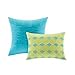 Aqua Blue Lime Green Floral Damask Print Comforter Bedding Set Girls Teen