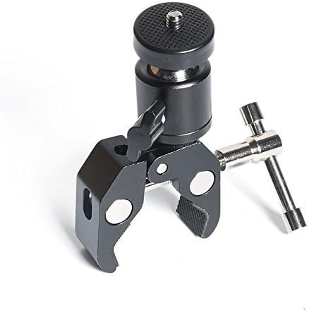 RivenAn Clamp Mount w/ Ball Head Mount Adapter and Cool Clamp for DSLR Camera Tripod