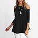 Orangeskycn Women Fashion Off Shoulder Solid Mini party Dress (XL, Black)