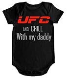 LPM UFC and chill with my daddy Unisex Funny Romper