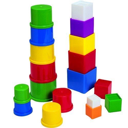 round plastic building toys