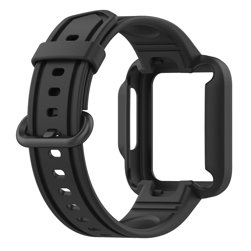 INF Replacement Watch Strap for Xiaomi Mi Redmi Watch Lite/Redmi Horloge 2/Xiaomi Poco Watch - 20mm Black TPU Strap, 129+89mm Length, Soft Comfortable Band for Xiaomi Mi Watch Lite 2/Redmi Watch 2 Lit — image 1