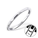 Pro Jewelry 925 Sterling Silver Rippled Above Knuckle Ring Mid Finger Top 6566