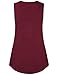 Vivilli Women's Soft & Comfy Lace V Neck Shirts Pleated Flowy Knit Tank Tops