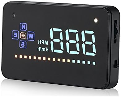 YICOTA Universal LLED GPS HUD Head-Up Display Focus on Speed Overspeed Alarm For All Cars and Trucks (A2)