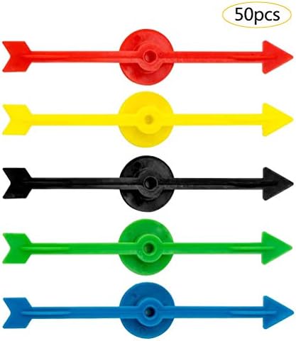 Cooyeah Arrow Game Spinners 4 Inch Colorful Plastic Arrow Spinner in 5 Colors for School