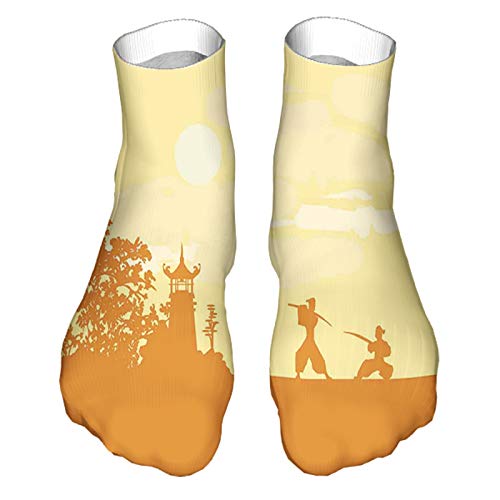 Men's and Women's Funny Casual Socks Silhouette of Exotic Aquatic