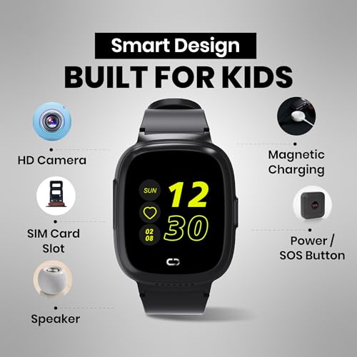 Kids Watch with GPS Tracker, Two-Way Calling, Real-Time Tracking & SOS Alerts - Smart Watch for Kids Call and Text with Geo-Fencing, School Mode, Water-Resistant, Long Battery Life & Parental Controls