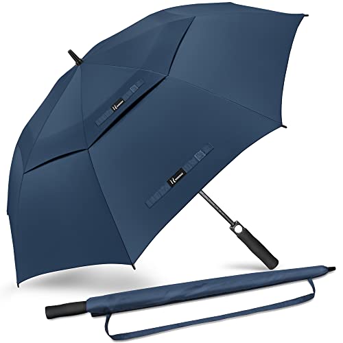 NINEMAX Large Windproof Umbrella, Large XL/XXL Golf Umbrella, Extra Large Strong Windproof Umbrella for Women Men