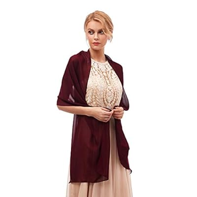 AlfaBridal Women's Fashion Chiffon Wraps Scarve Shawls for Bridal Evening Party AlfaBridal Women's Fashion Chiffon Wraps Scarve Shawls for Bridal Evening Party