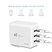 EC Technology 4A 3 port 20W USB Wall Charger with Auto IC (Foldable Plug) Adapter for iPhone 7/6s/6/ 6 Plus, iPad Air 2/Pro, Galaxy S7/S7 Edge/S6/S6 Edge and More-White