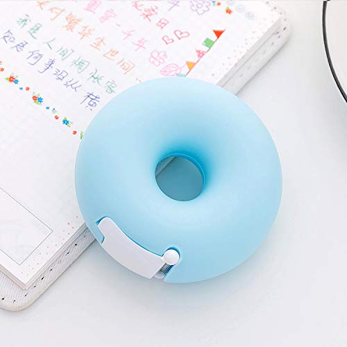 Ipienlee Donut Tape Dispenser with Tape Candy Color Masking Tape Storage Organizer for Office or School Supply Pack of 2