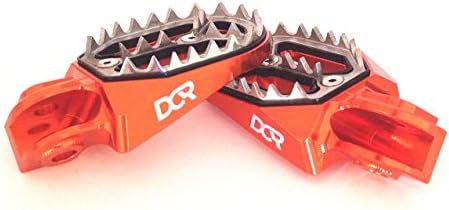 DCR CNC Wide Foot Pegs Footpegs KTM Husqvarna EXC XC SX SXF 250 125 Orange