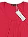 DRESSIS Women's Basic Soft Pleated Scoop Neck Sleeveless Loose Fit Tank Top CORAL L
