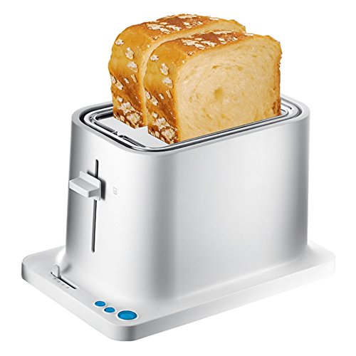 2-Slice Fully Automatic Toaster Stainless Steel With Dust Cover Baking Rack 3.5Cm Extra Wide Slots Removable Crumb Tray Auto Shut-Off High Lift Lever