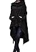 Shineya Women's Solid Color Pullover Hoodie Asymmetric Hem Sweatshirts Dress S-4XL Black 4X-Large