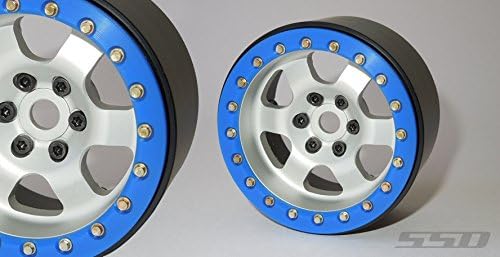 SSD RC 2.2” Rock Racer Beadlock Wheels (Silver) (2)