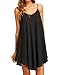LILBETTER Women's Summer Sexy Sleeveless Strappy Swing Dress(Black M)
