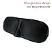 Hanie 3D Sponge Shading Sleep Mask Eyeshade Eye Shield Blinder For Travel, Rest, Shift Work, Meditation, Relieve Fatigue & Breathable, With A Free Velvet Bag, Black