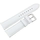 Thomas Alexandre Changing Belt Watch Easy Removal one Touch Adjuster Men’s/Women’s White Leather Strap 20mm