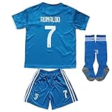 FCM 2019/2020 New #7 Cristiano Ronaldo Kids Third Soccer Jersey & Shorts Youth Sizes (Third (New Season), 6-7 Years Old)