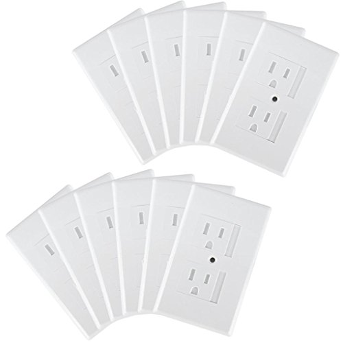 Mommys Helper Safe Plate Electrical Outlet Covers Standard, 12 Pack, White