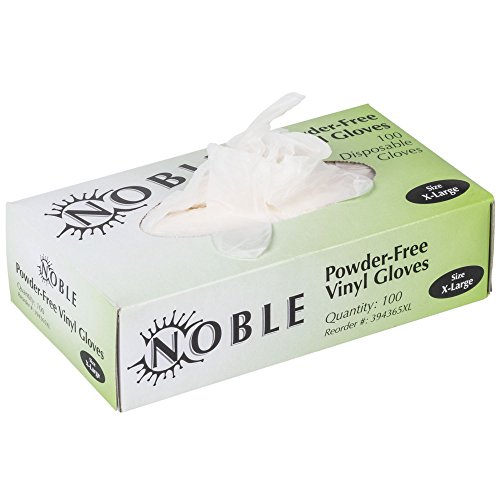 Noble Mil Thick Powder-Free Disposable Vinyl Gloves For