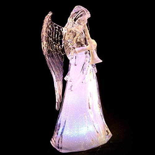 GOLKIPAR Acrylic Angel 3D Pari LED Changing Light Kids Gift Decorative Table Lamp Lantern Ornaments,Flameless Angel Candles for Home, Decor Lighting