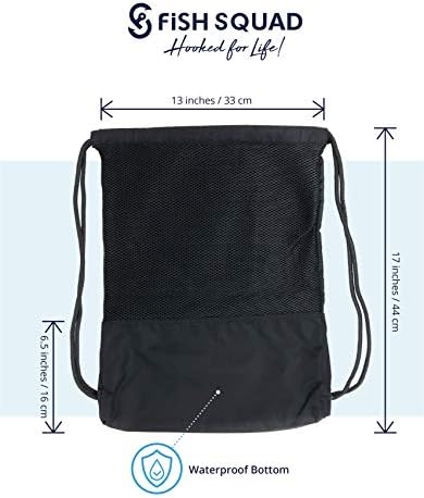 Duffle drawstring bag (fish squad logo Sack duffle drawstring bag) 2 Duffle drawstring bag (fish squad logo Sack duffle drawstring bag)