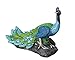 Pacific Giftware Regal Peacock Perch On Rock Solar Powered Light Decorative Indoor Outdoor Statue 12 Inch L Beautiful Blue Gemstone Blue Green Peafowl Plumage Sculpture