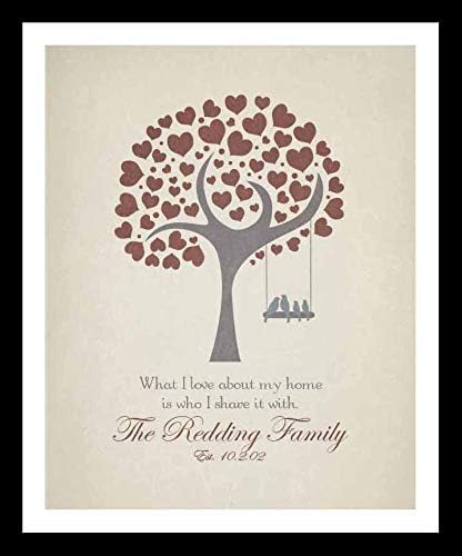 HaiGuoQu Personalized Wedding Gift 1st Anniversary Paper Anniversary Personalized Wedding Gift,The Perfect Present for The Bride and Groom, Wall Art Home Decor 12x10in Linen