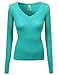 MBE Women's Basic V-neck & Henley Lace Long Sleeves Thermal Tee