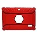 Transwon Anti Slip Kids Case for Ubislate 7Ci, Vuru A33, Dragon Touch Y88X Plus, Alldaymall A88X, Chromo Inc 7 Inch Tablet, NPOLE N718, Orbo Jr. 4GB Android 4.4, NeuTab N7 Pro, Tagital T7X - Red