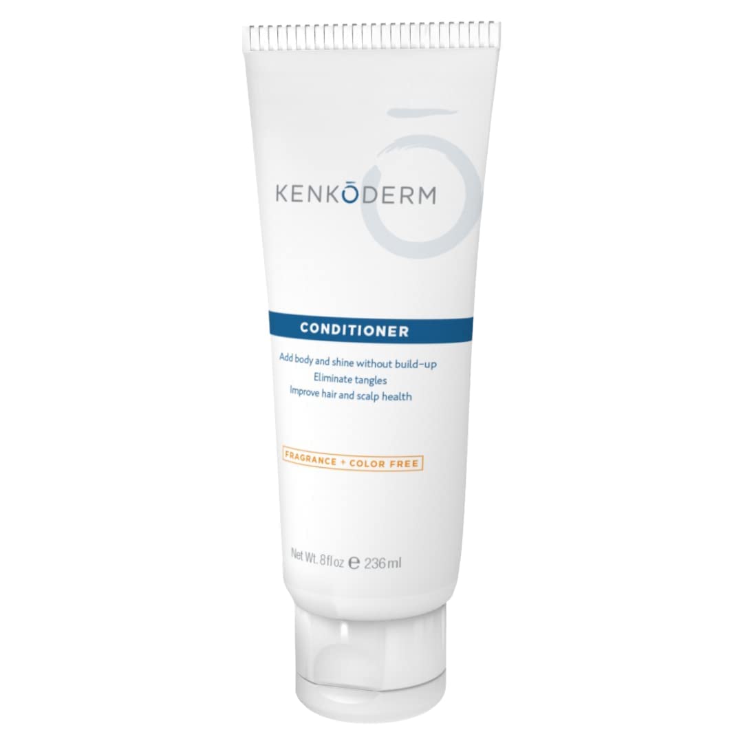 Kenkoderm Psoriasis Conditioner for Sensitive Hair & Skin with 3 Percent Salicylic Acid, Anti-Dandruff Deep Moisturizer for Itchy or Dry Scalp Relief, Color & Fragrance Free, 8-Ounce Tube
