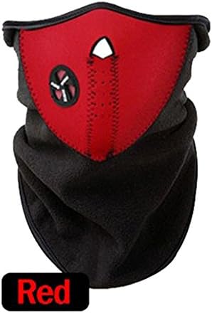 Quno Anti-Cold Dust Ski Half Face Outdoor Mountain Bike Sport Masks Red