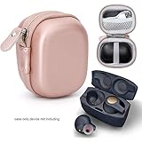 CaseSack Protective Case for Samsung Gear IconX (2018 Edition) Bluetooth Cord-Free Fitness Earbuds, Tailored Made, Compact and Light Weight, mesh Pocket for Cable (Rose Gold)