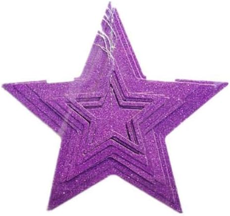 DC CLOUD hollow star Glitter Bunting circle paper Table Confetti Decorations Kit Double Sided Material Glitter stars round paper round garland paper purple