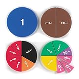 EAI Education Jumbo Magnetic QuietShape Foam Fraction Circles: Numbered - Set of 51