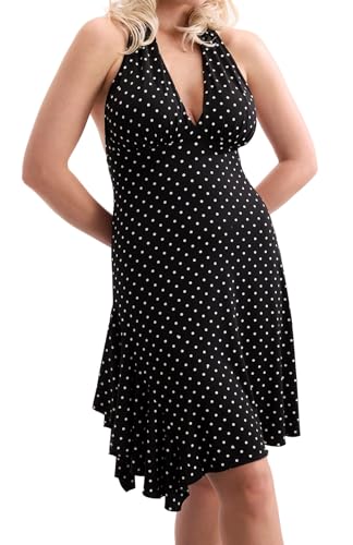 Guess Womens Eco Marilyn Halter Neck Dress, Marilyn Micro Pois, Extra Small