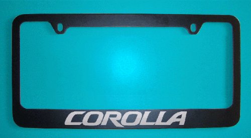Toyota Corolla Black License Plate Frame V2 (Zinc Metal)