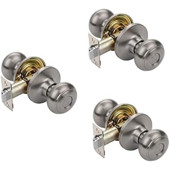 Contractorpack Of 12 Privacy Door Handles Brushed Nickel
